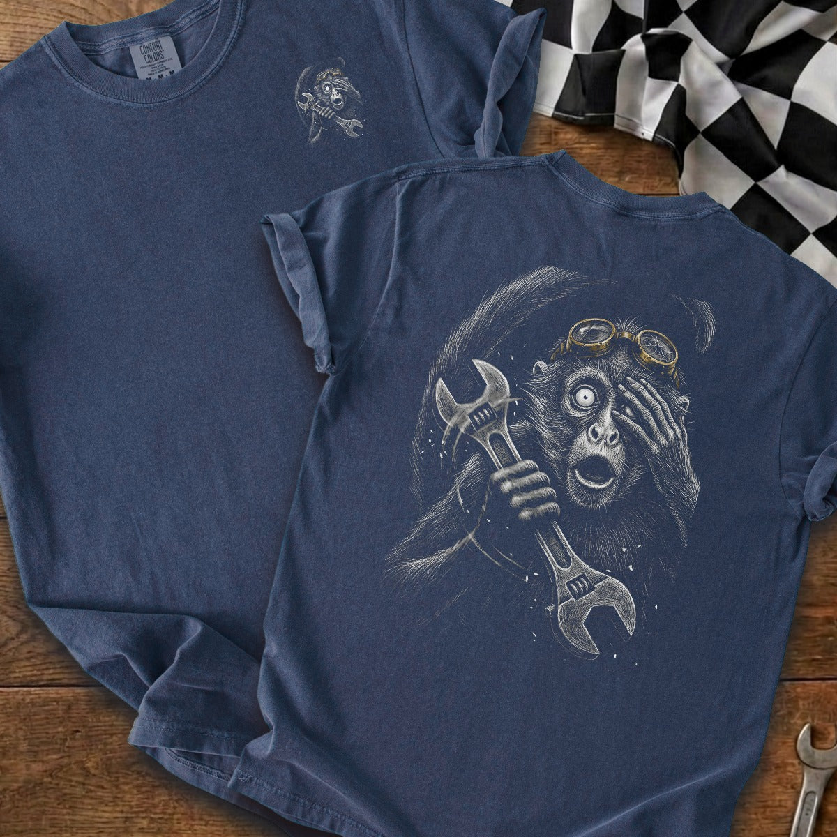 True Navy | Left Chest + Back