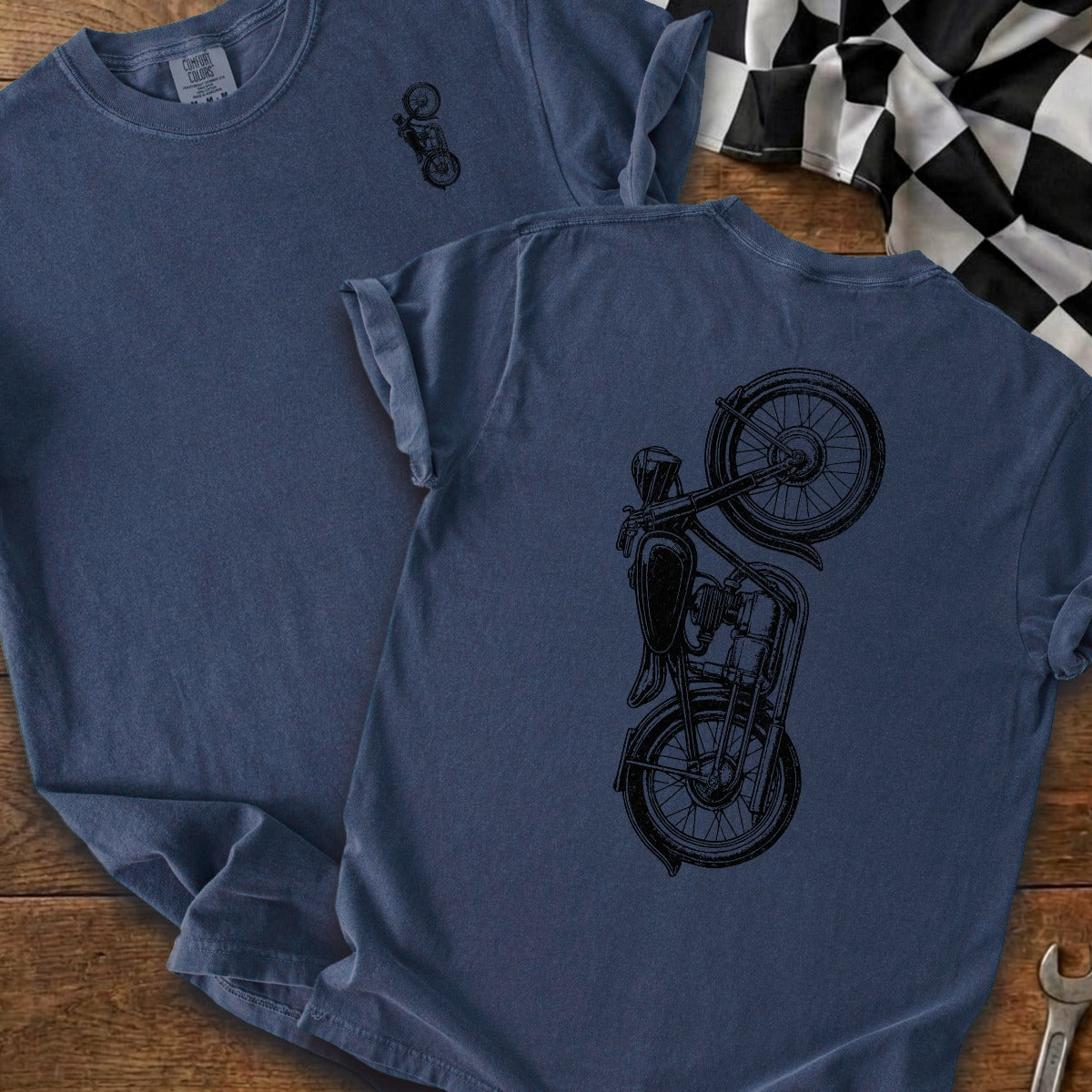 True Navy | Left Chest + Back