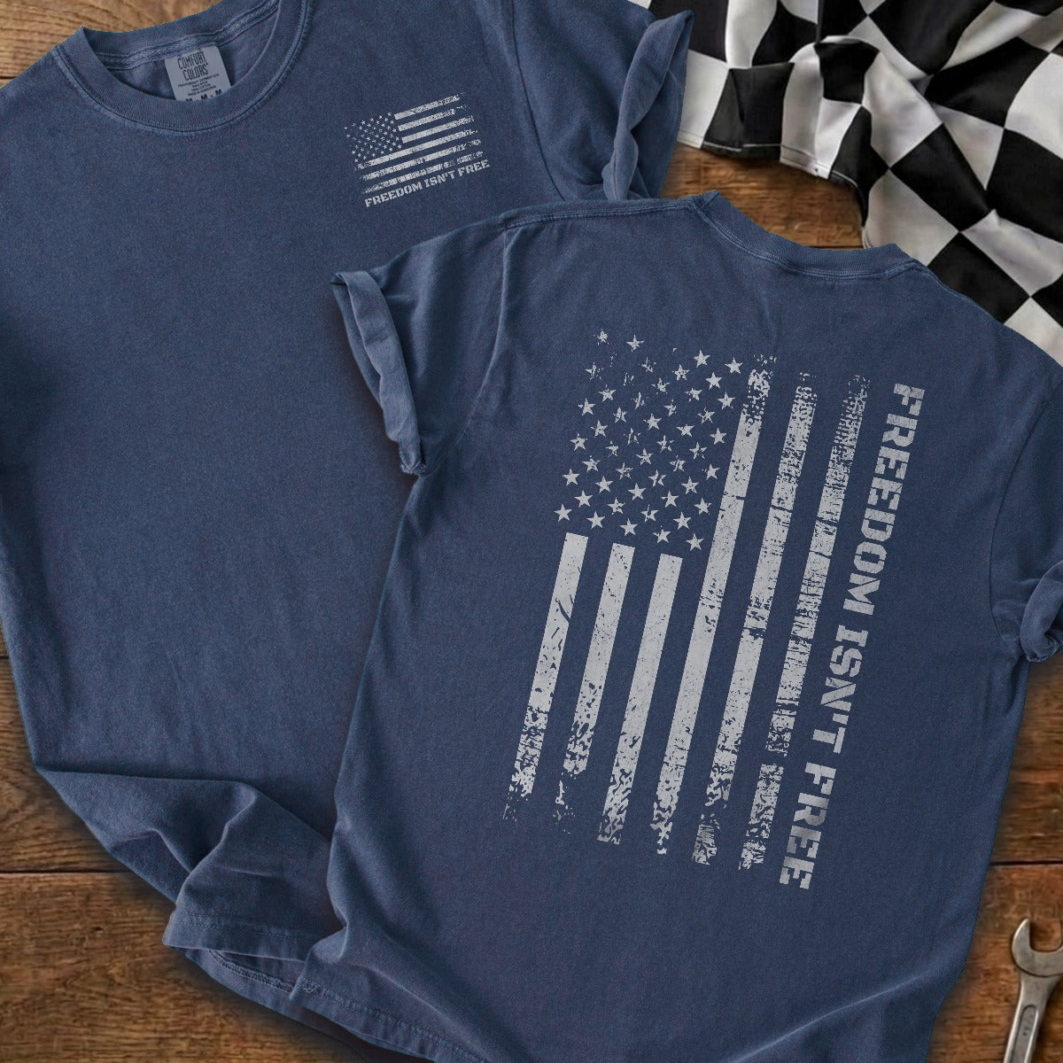 True Navy | Left Chest + Back