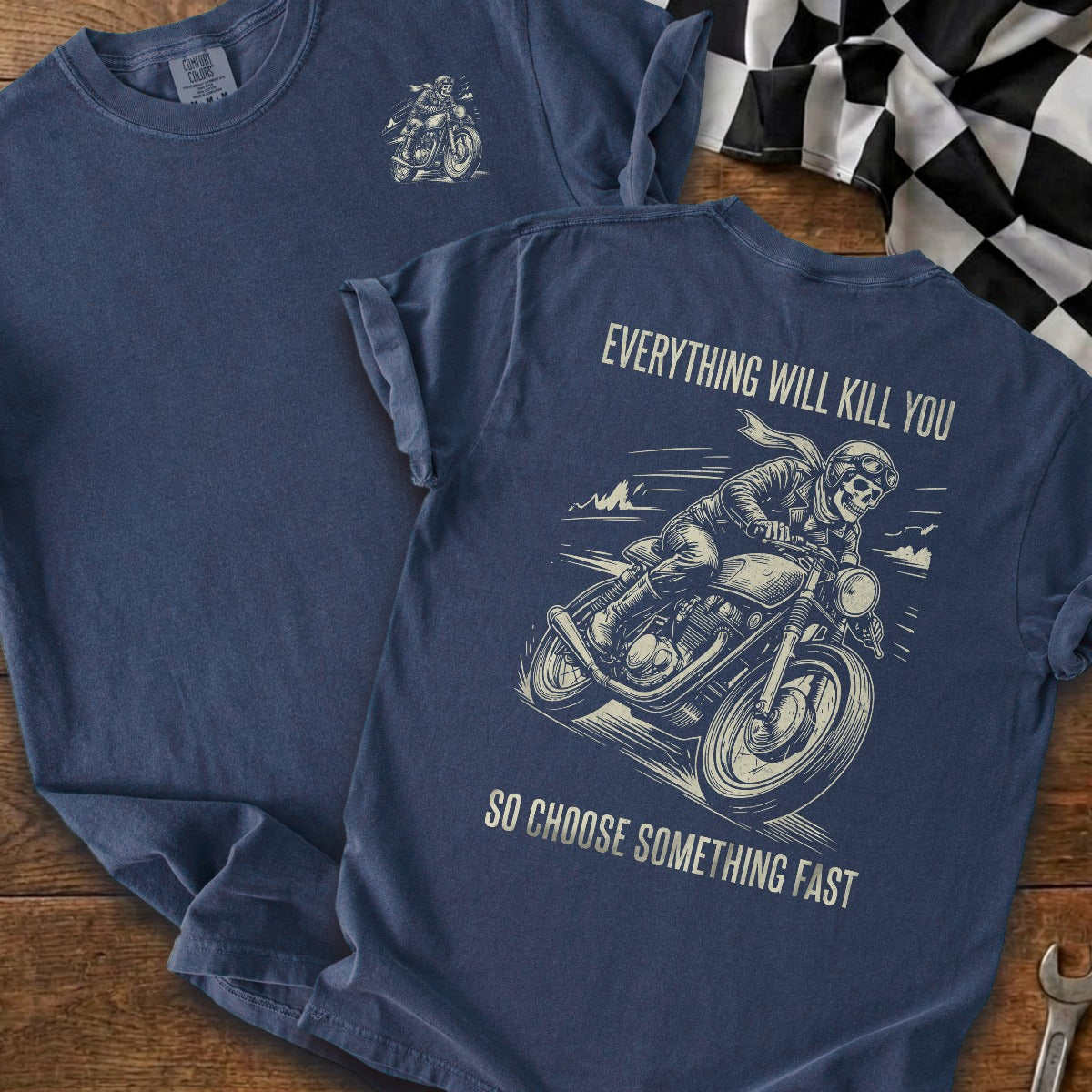 True Navy | Left Chest + Back