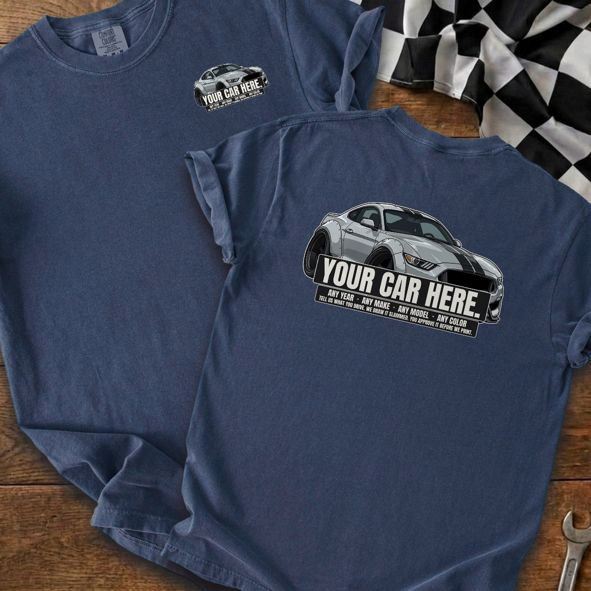 True Navy | Left Chest + Back
