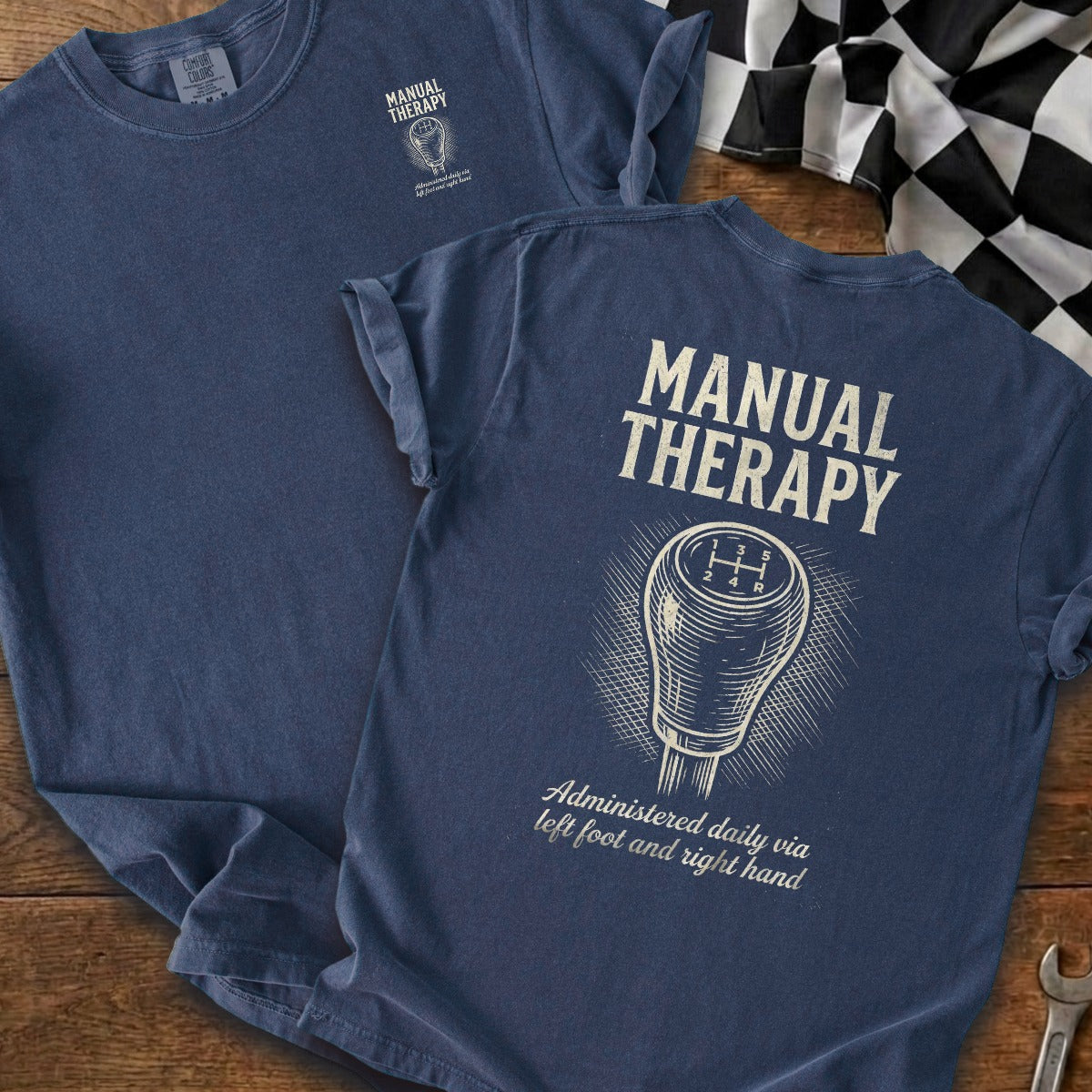 True Navy | Left Chest + Back