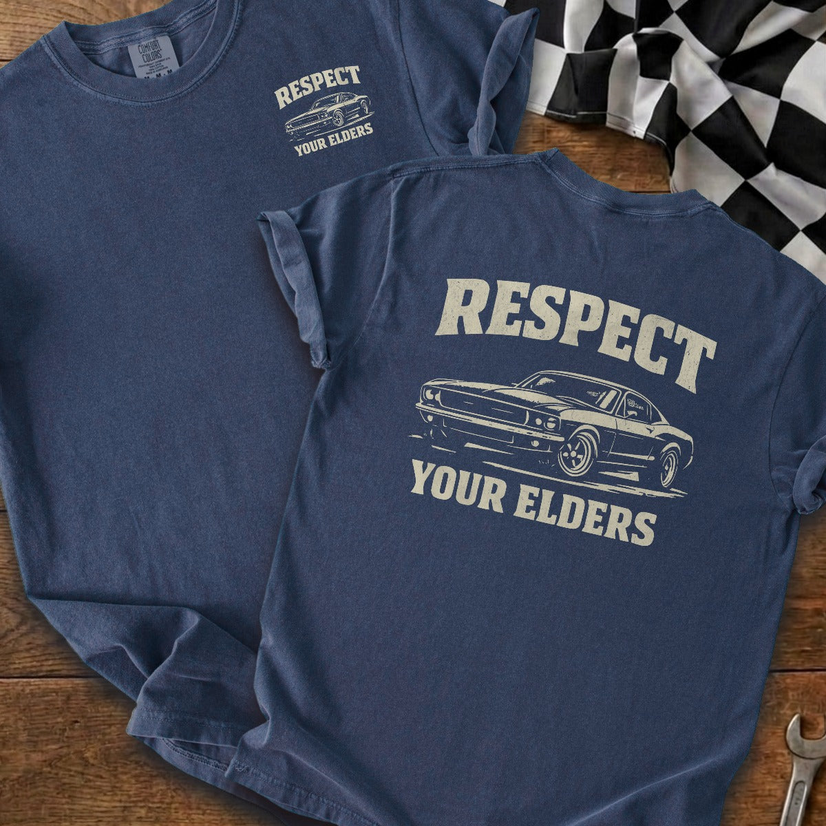 True Navy | Left Chest + Back