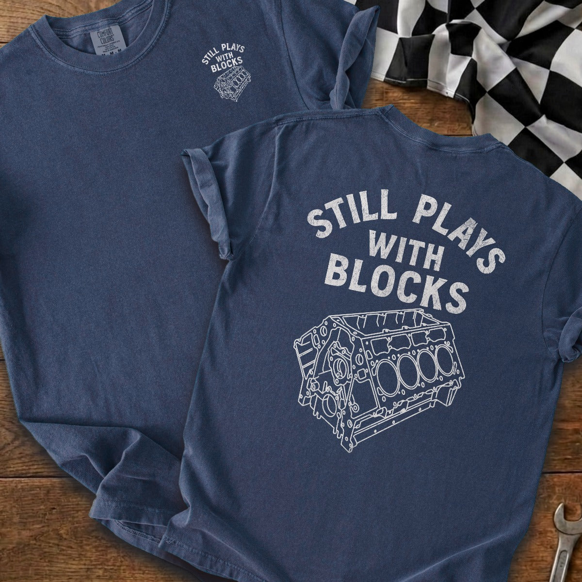 True Navy | Left Chest + Back