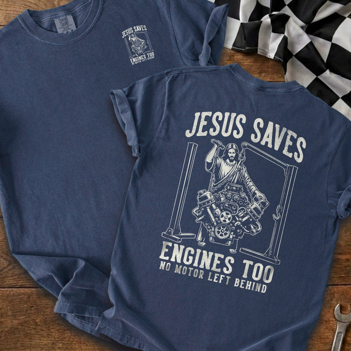 True Navy | Left Chest + Back