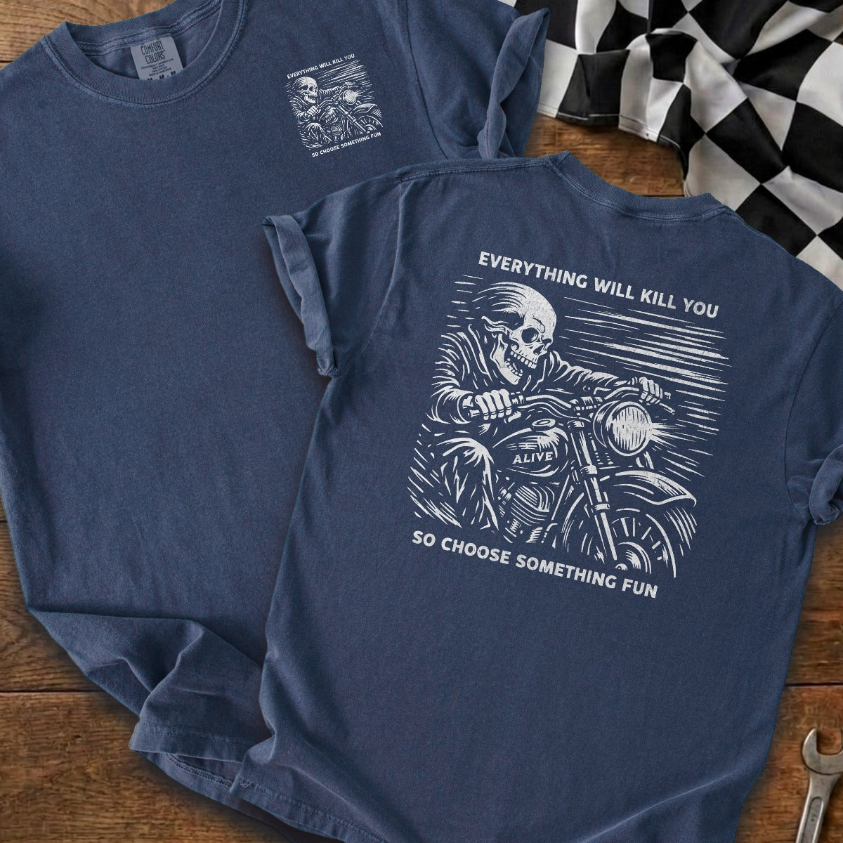 True Navy | Left Chest + Back