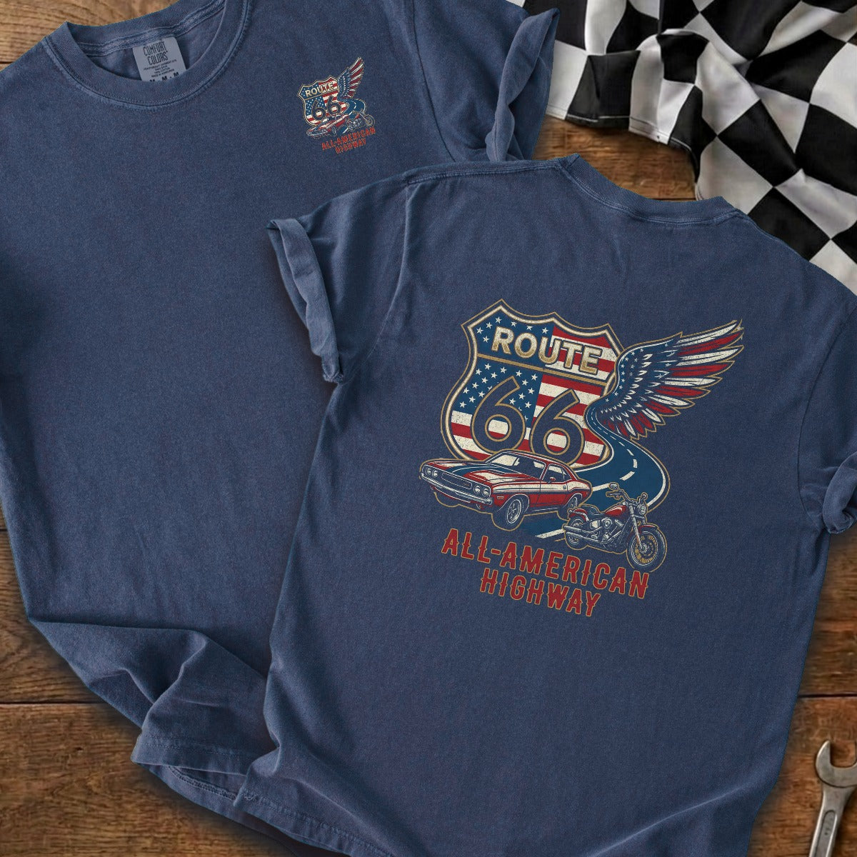 True Navy | Left Chest + Back