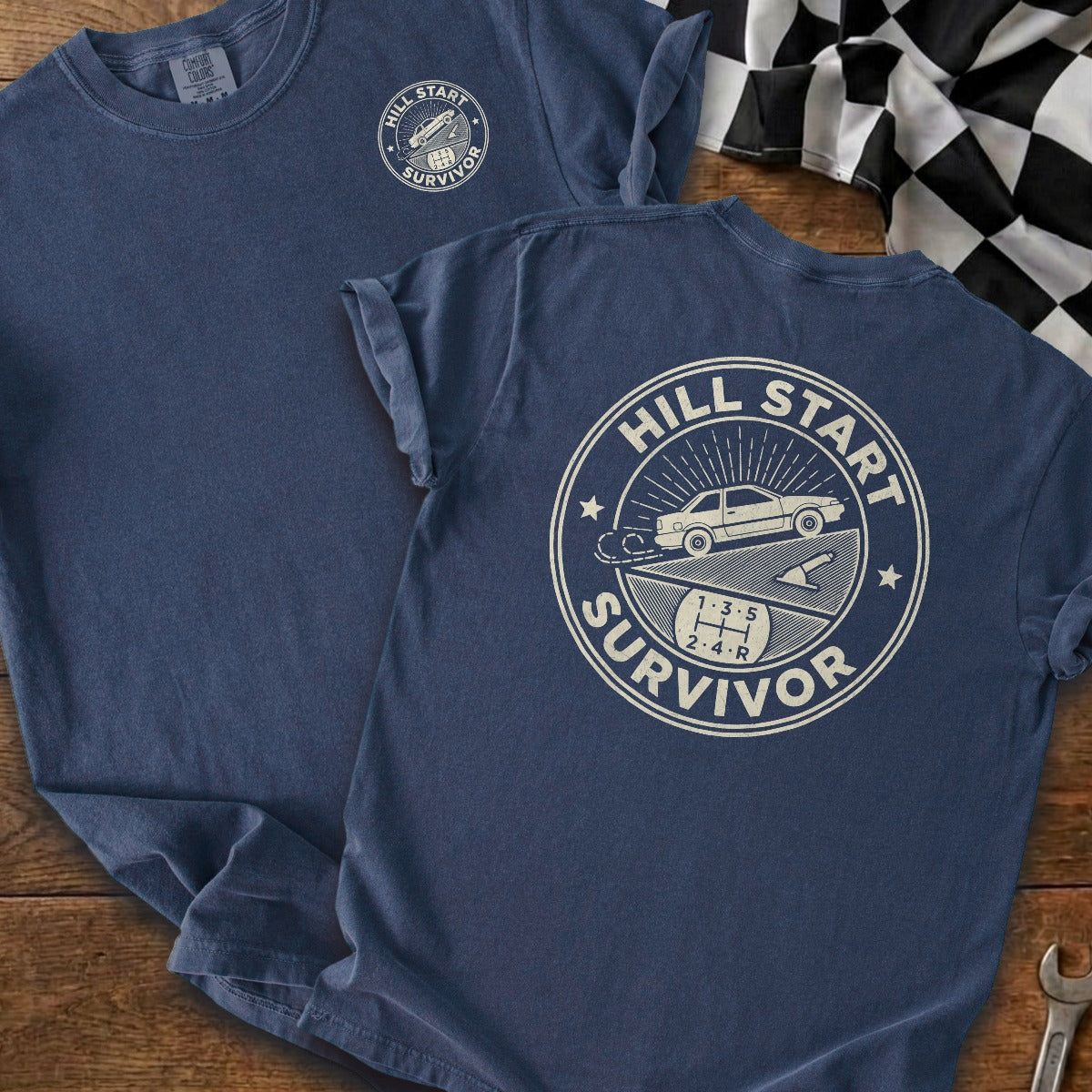 True Navy | Left Chest + Back