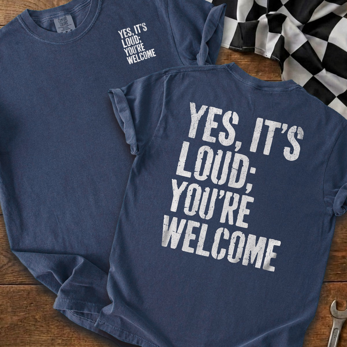 True Navy | Left Chest + Back