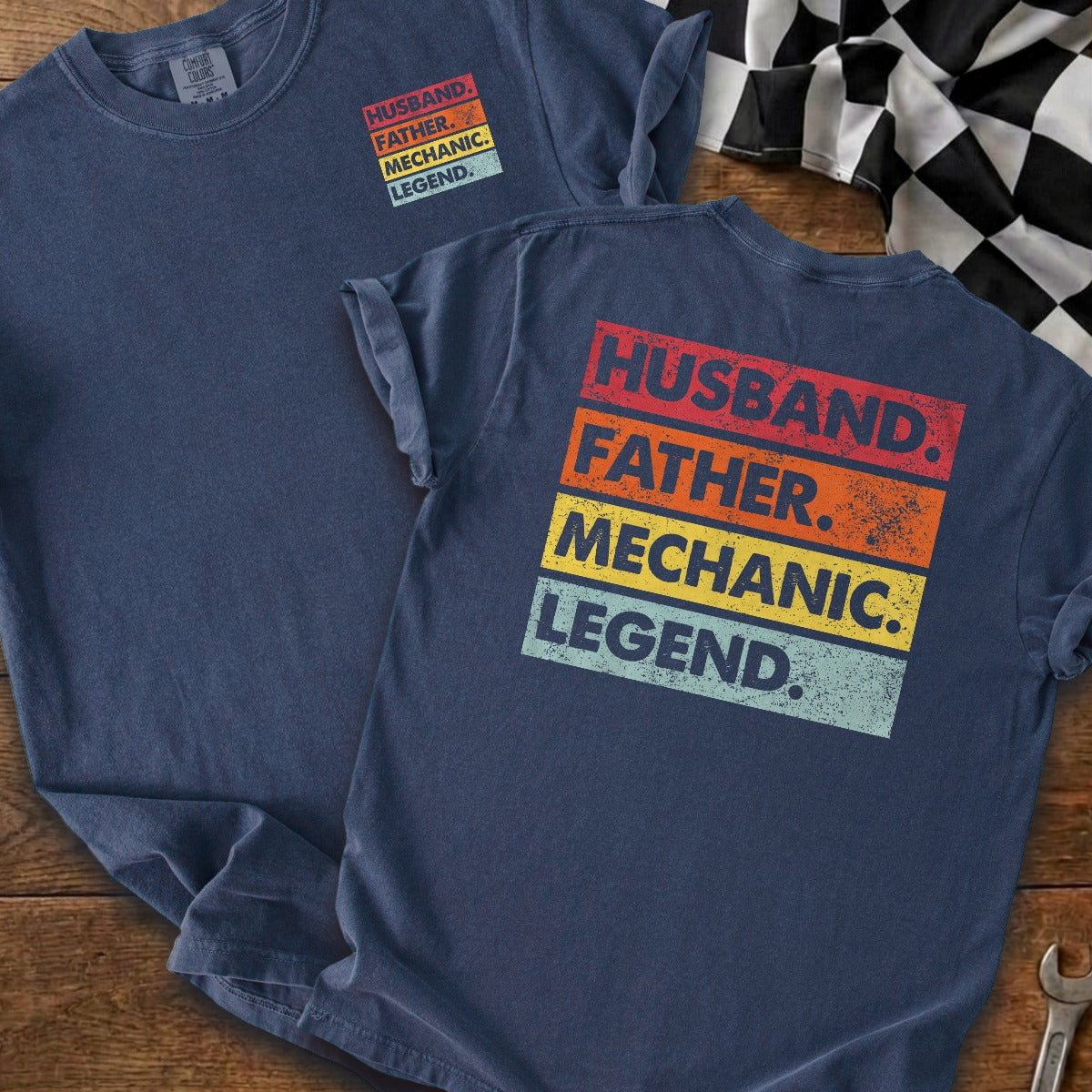 True Navy | Left Chest + Back