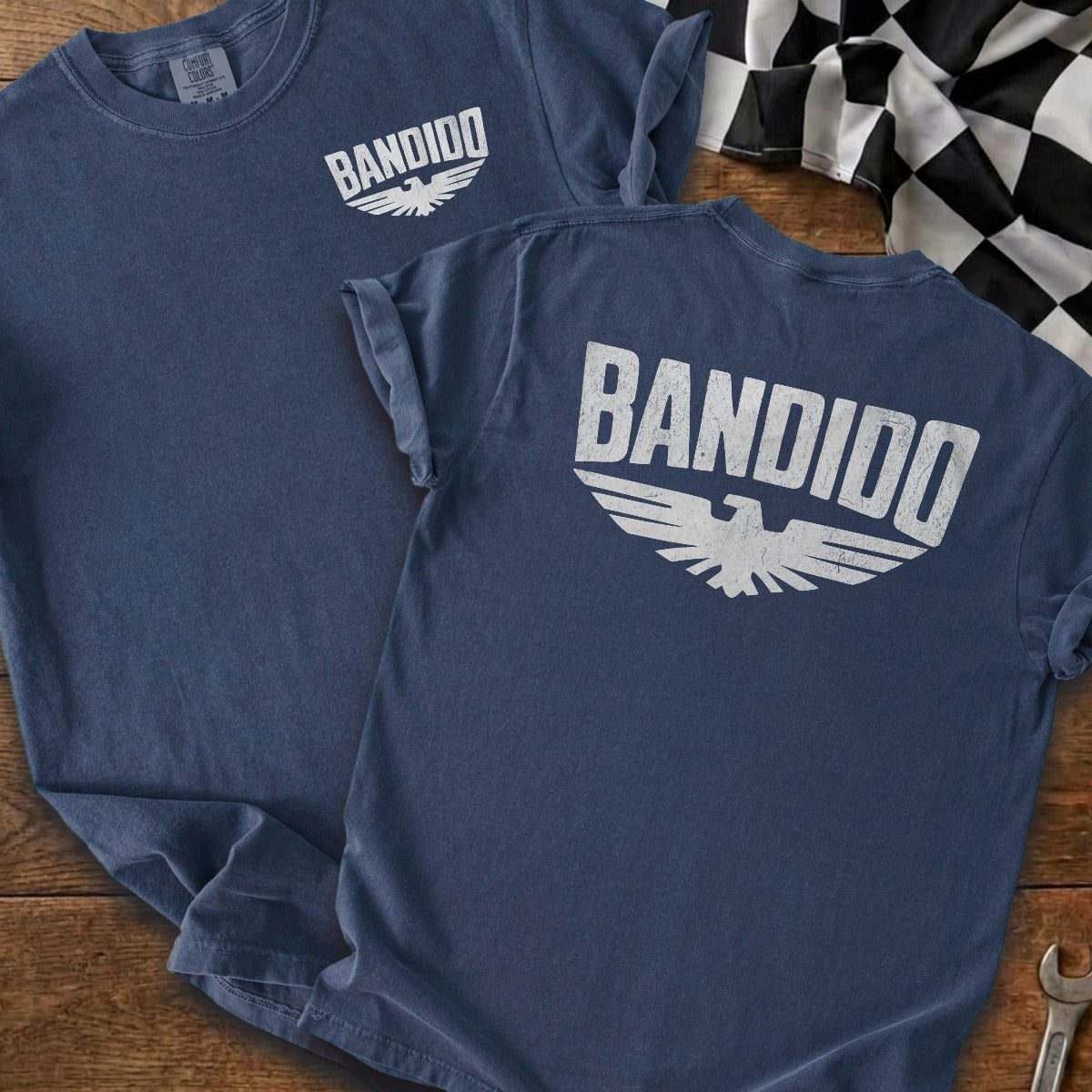 True Navy | Left Chest + Back