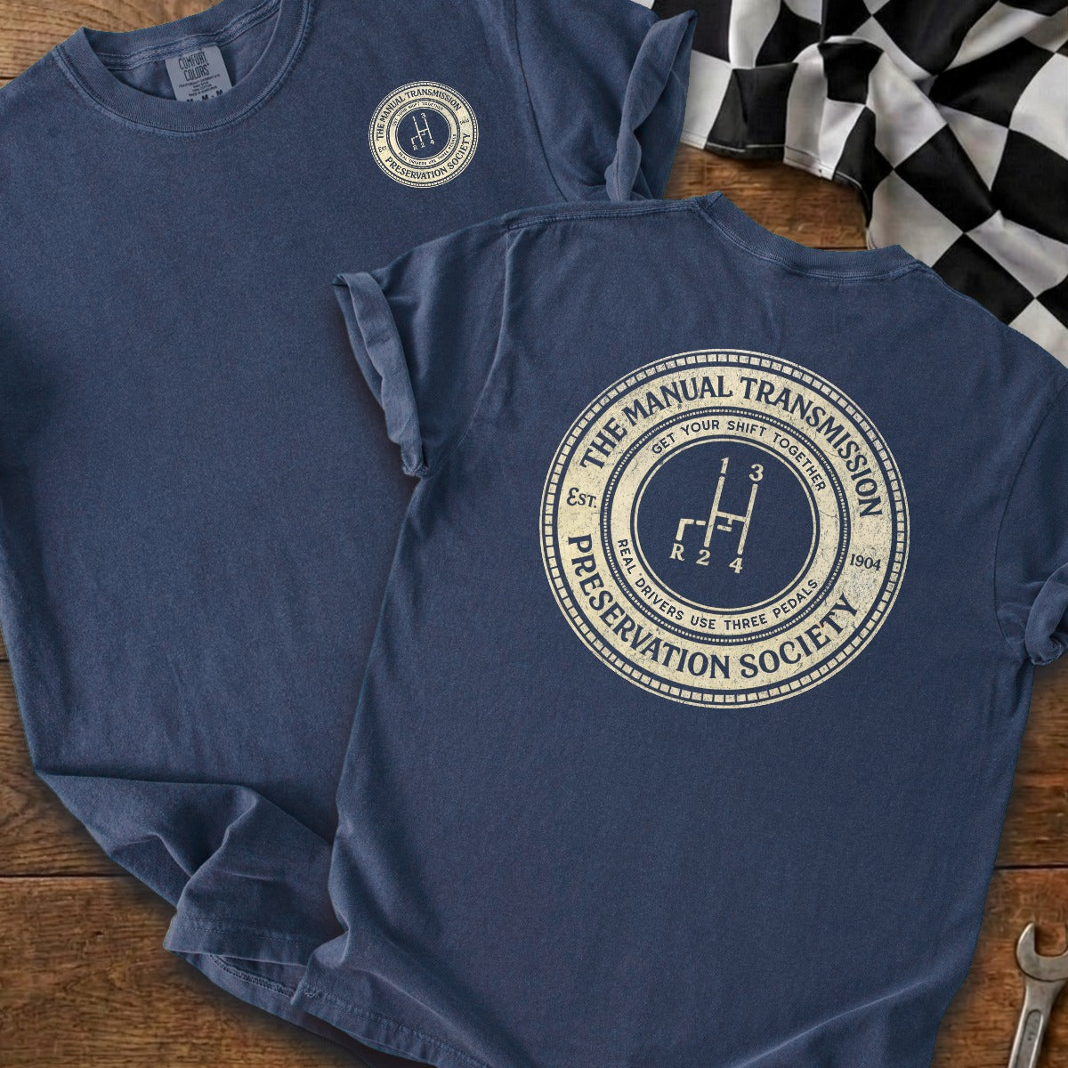 True Navy | Left Chest + Back