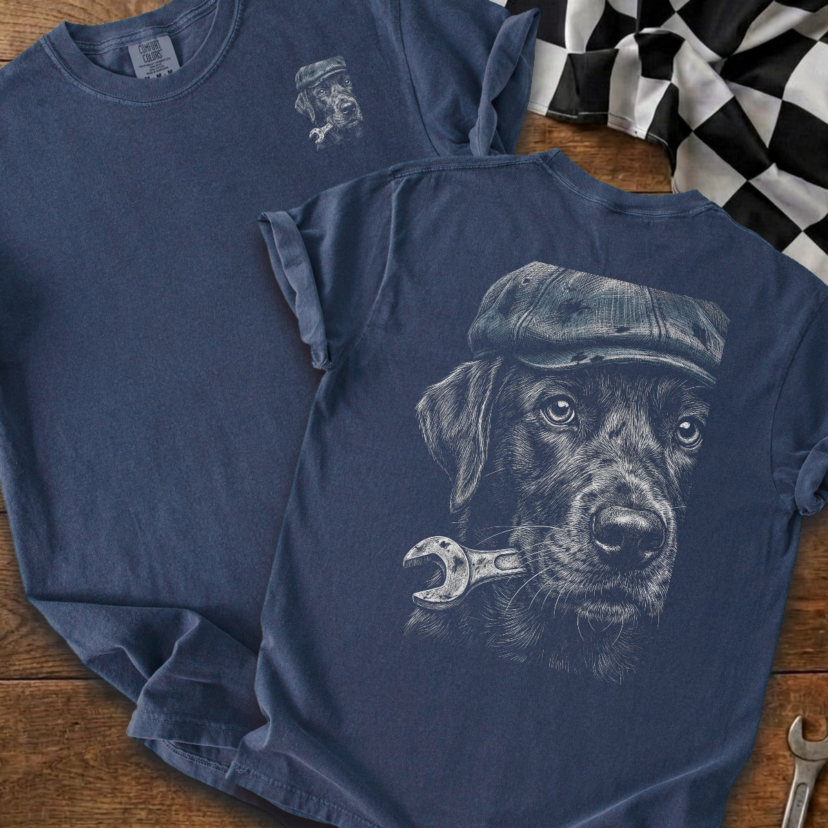True Navy | Left Chest + Back