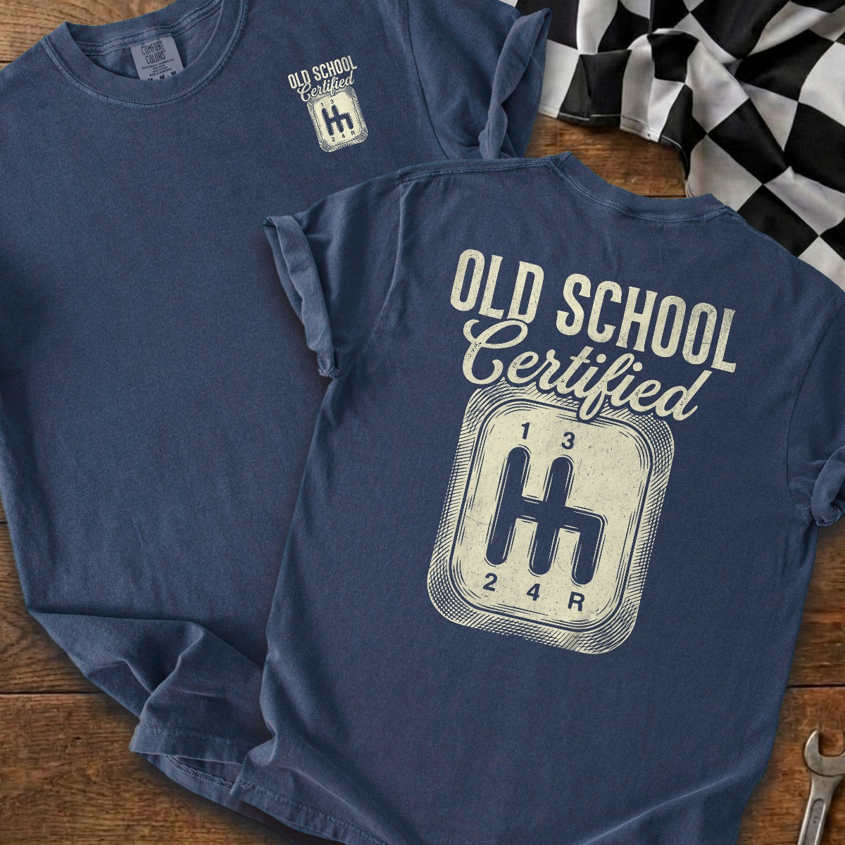True Navy | Left Chest + Back