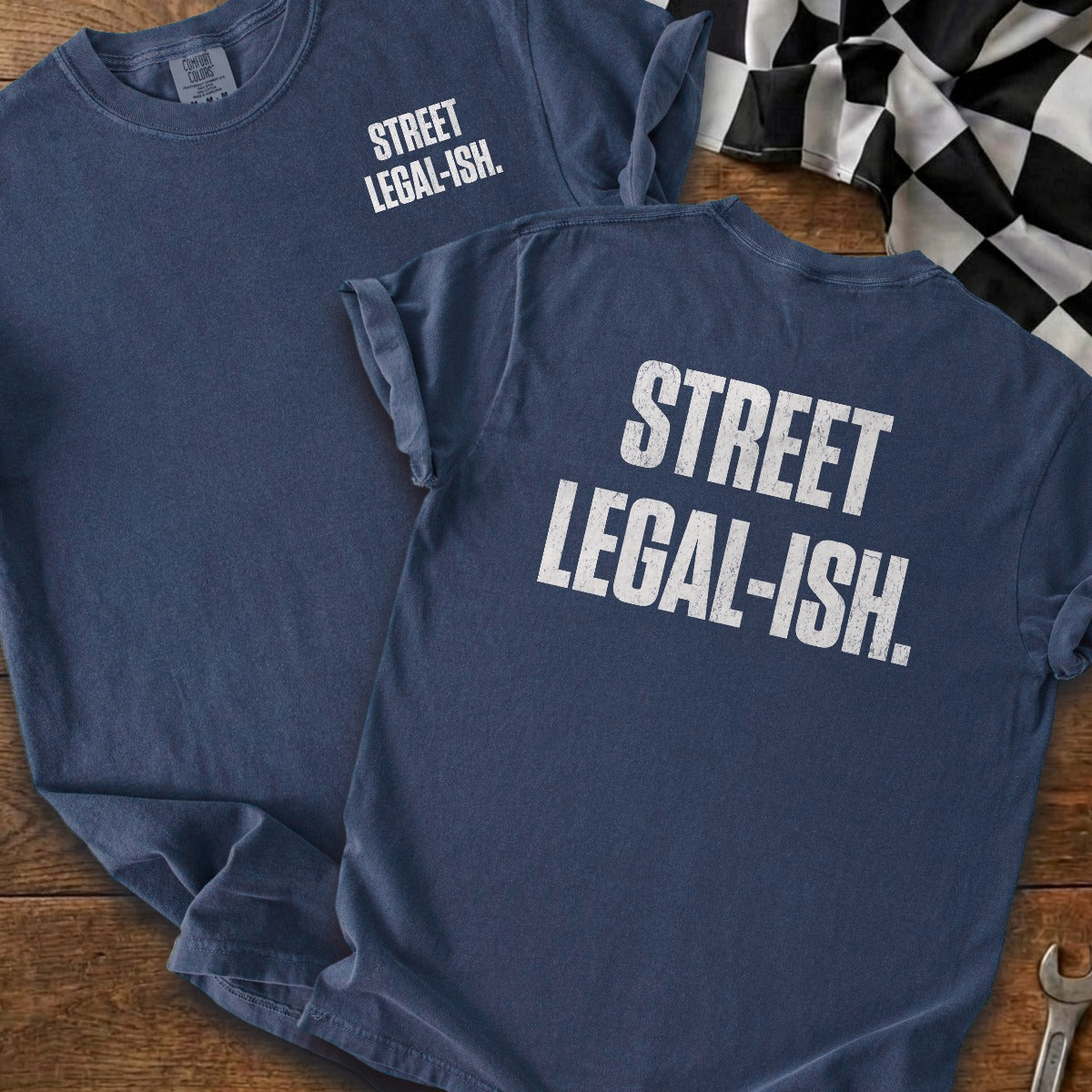 True Navy | Left Chest + Back