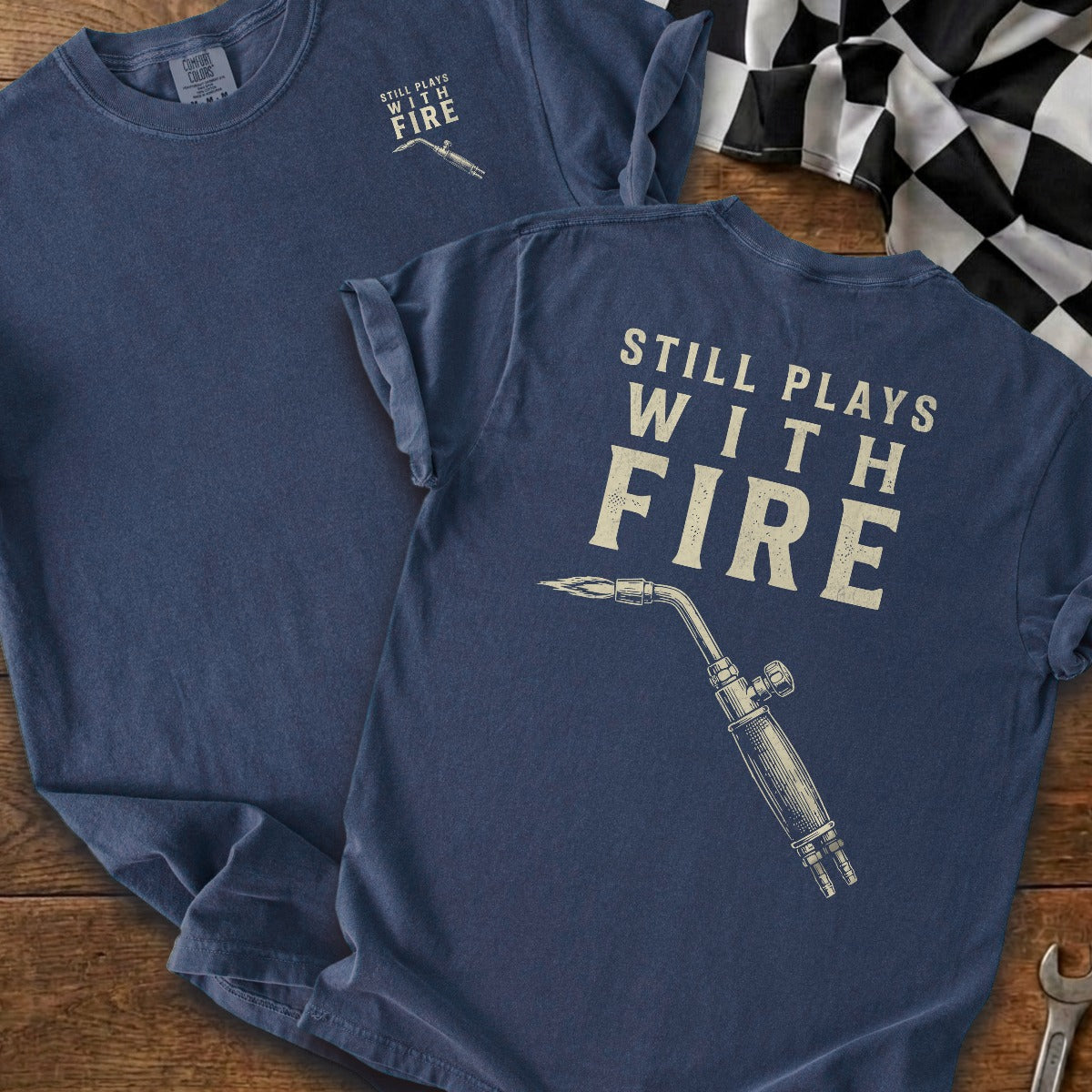 True Navy | Left Chest + Back