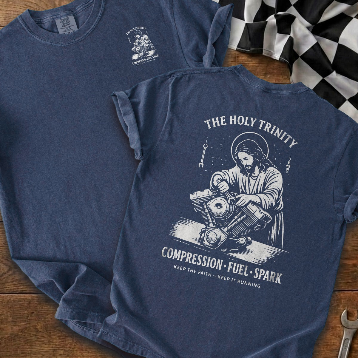 True Navy | Left Chest + Back
