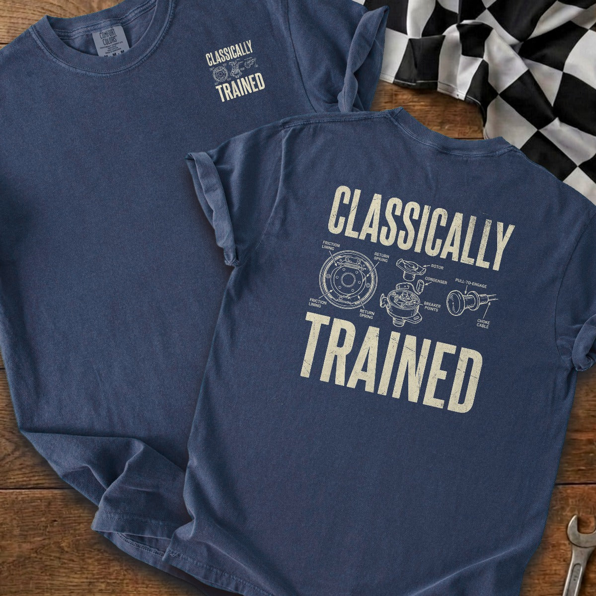 True Navy | Left Chest + Back