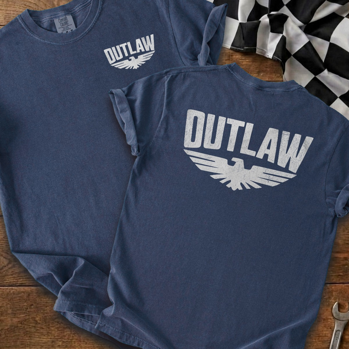 True Navy | Left Chest + Back