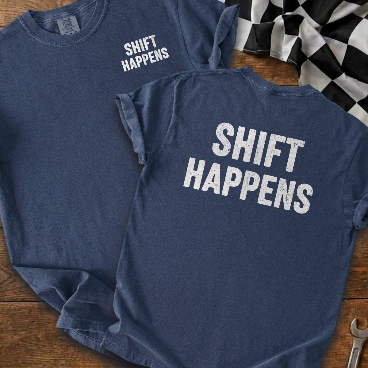 True Navy | Left Chest + Back