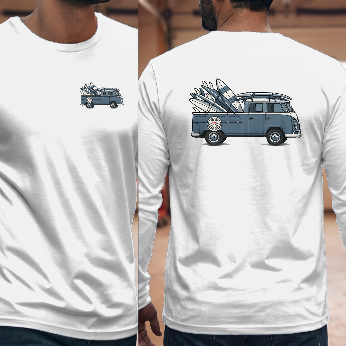 White | Left Chest + Back