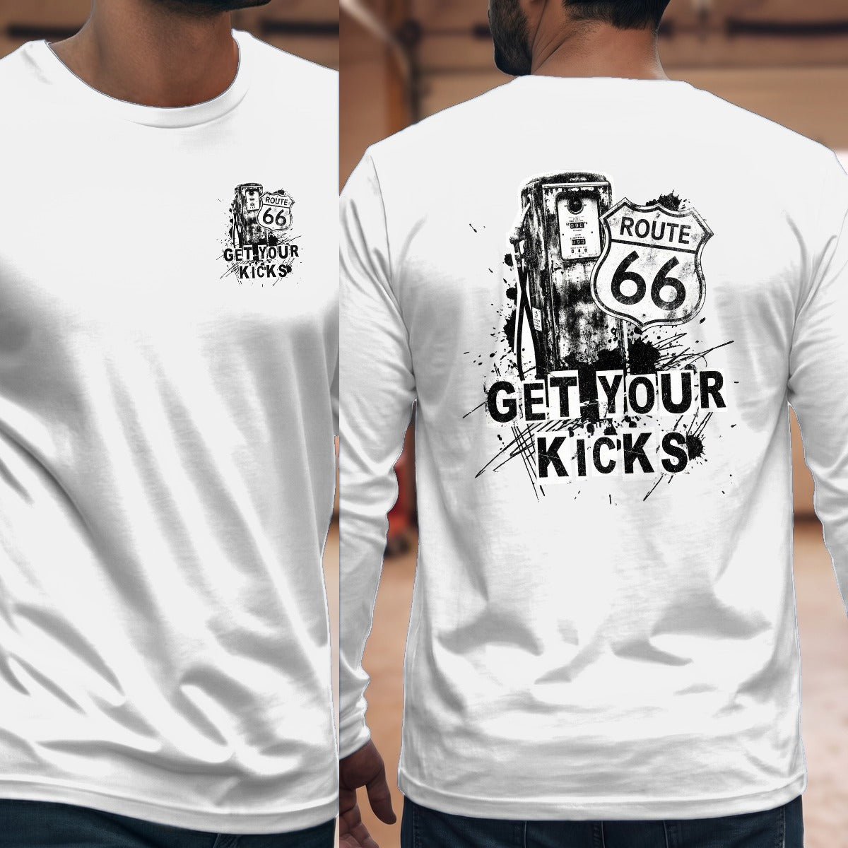 White | Left Chest + Back