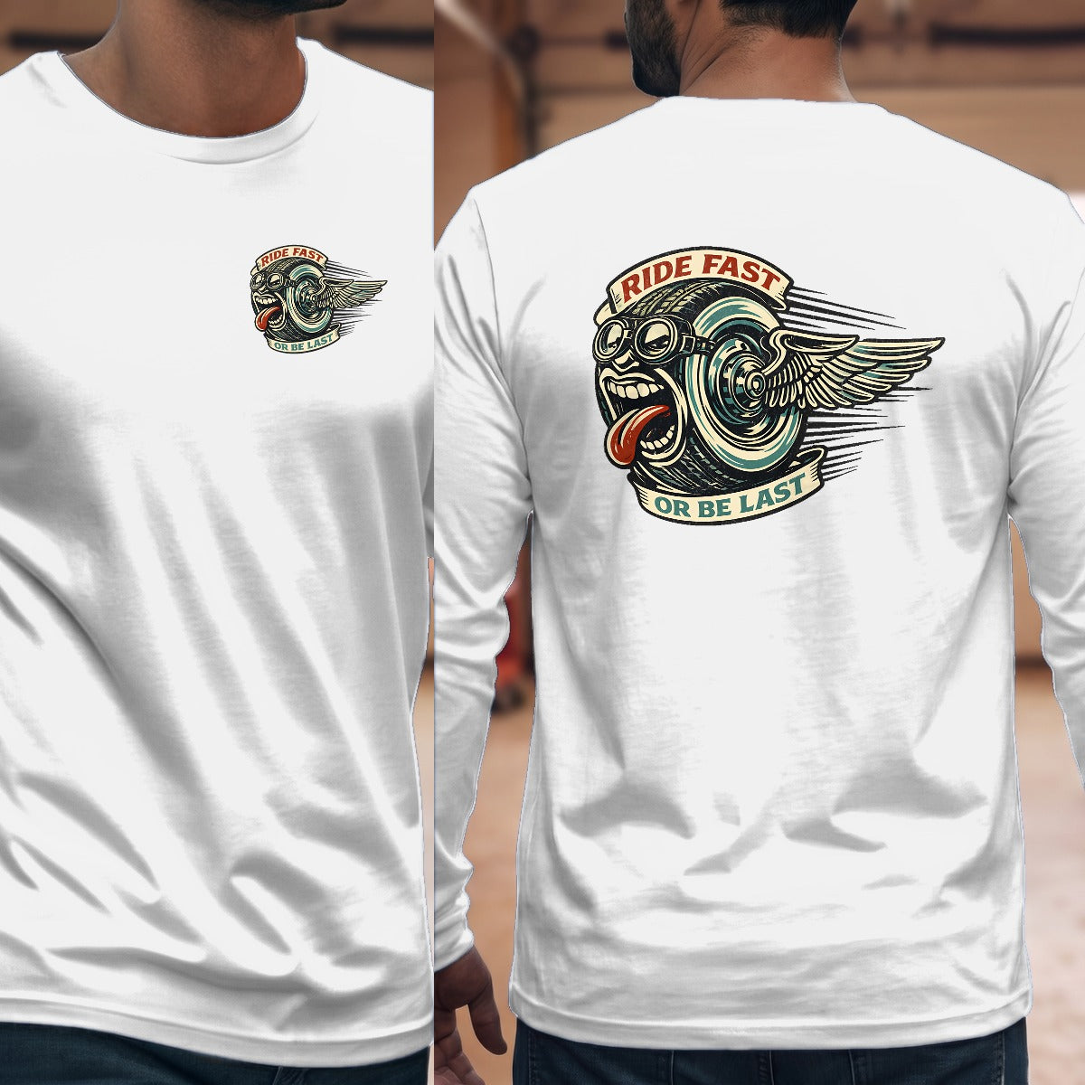 White | Left Chest + Back