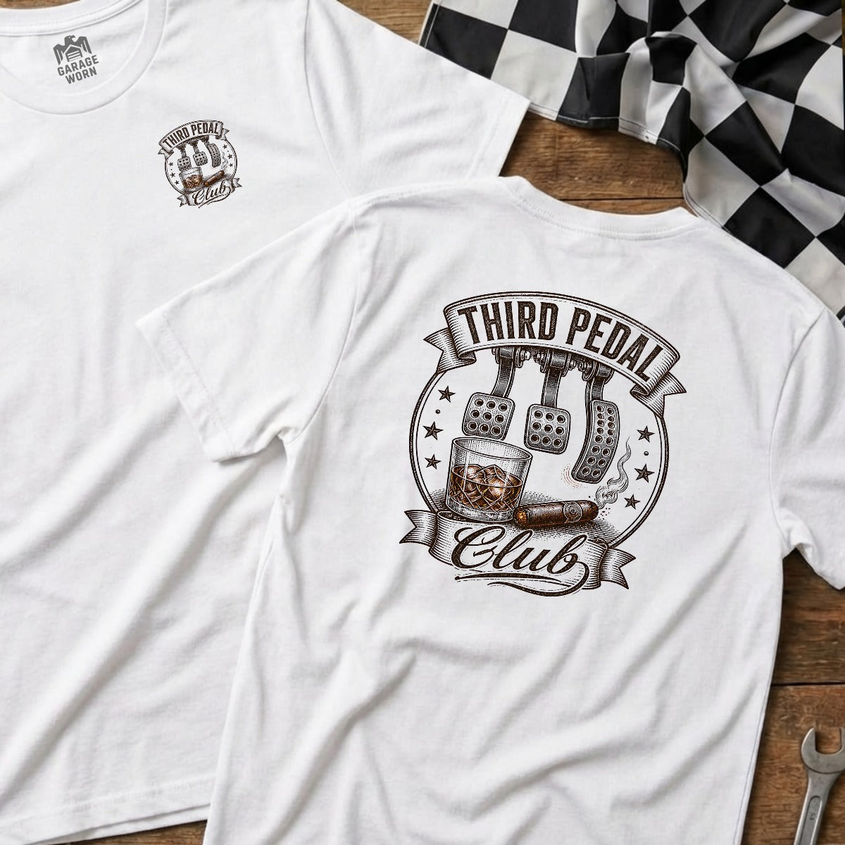 White | Left Chest + Back