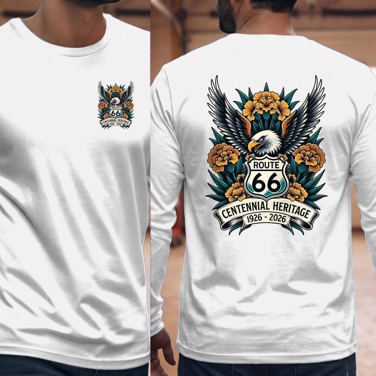 White | Left Chest + Back