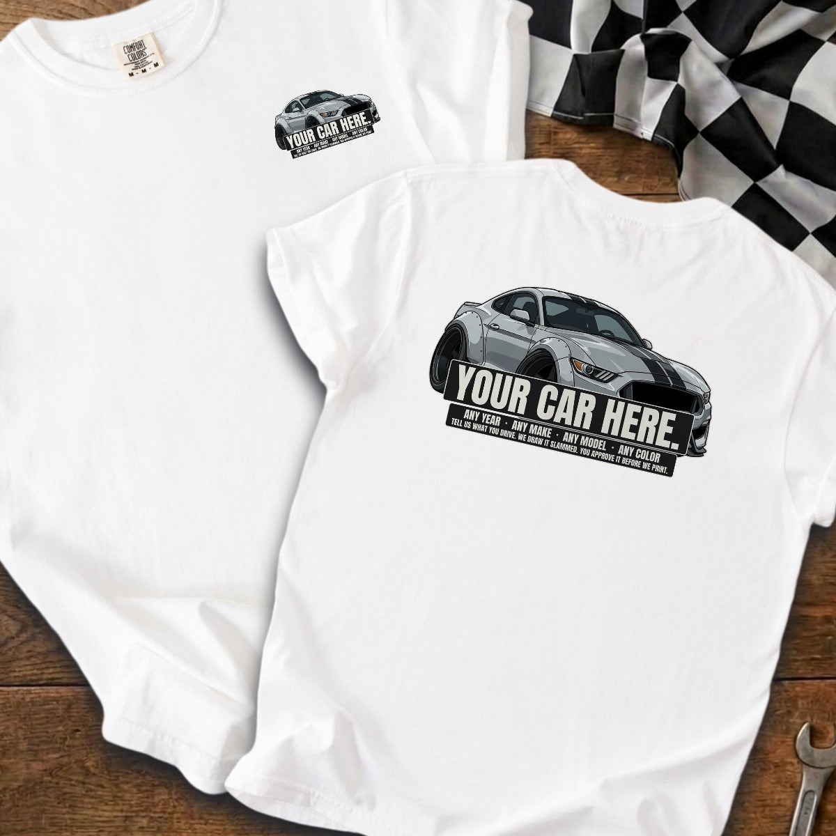 White | Left Chest + Back