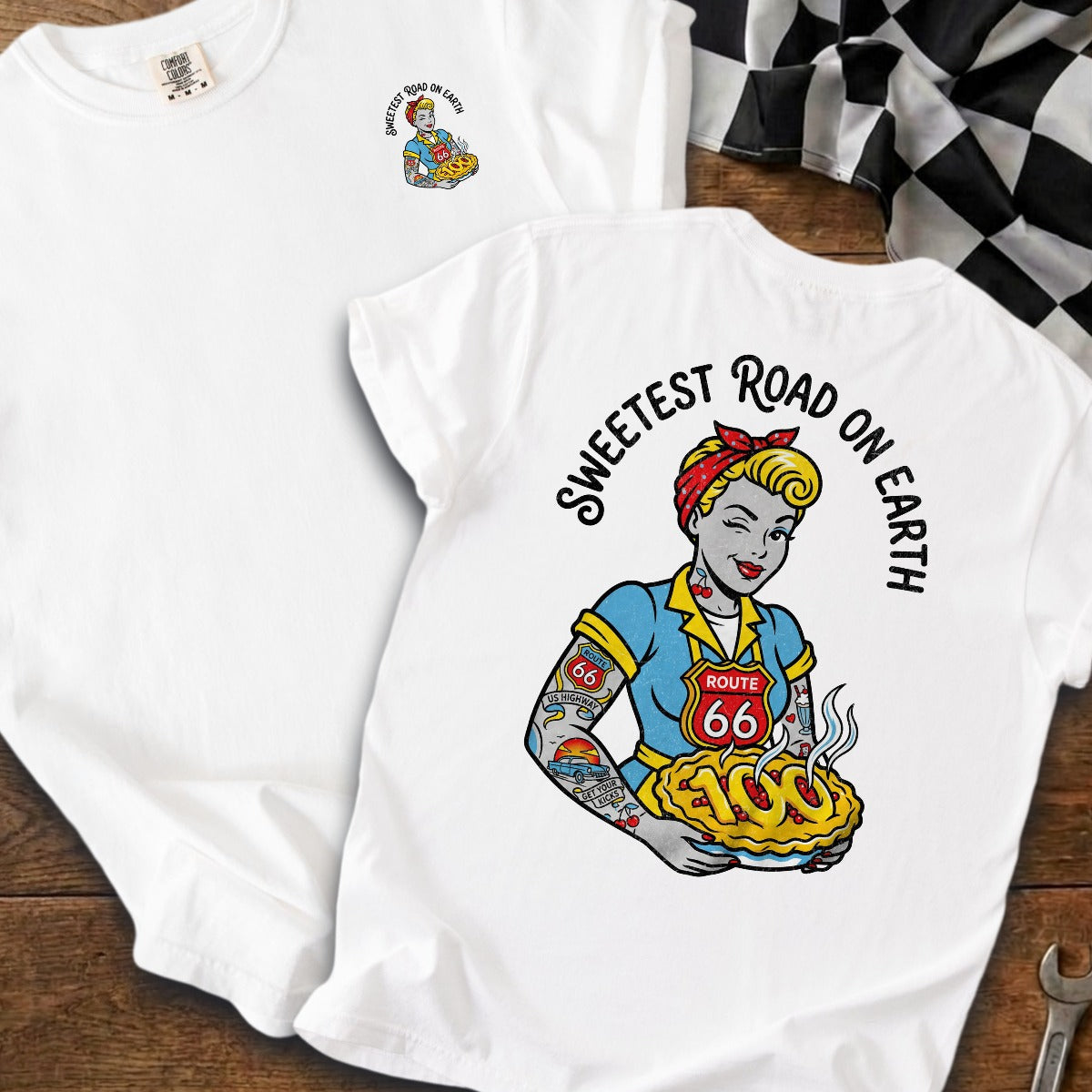 White | Left Chest + Back