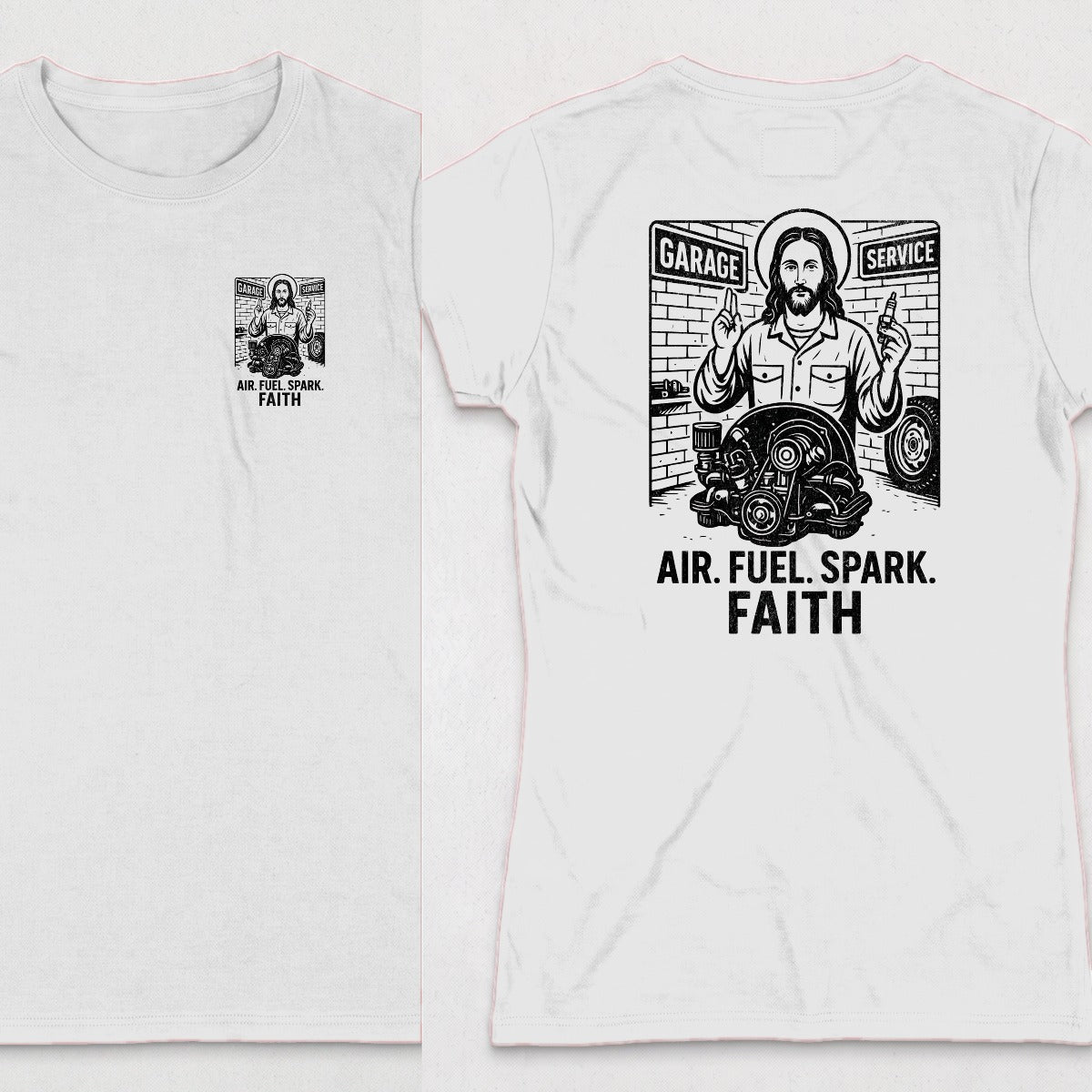 White | Left Chest + Back