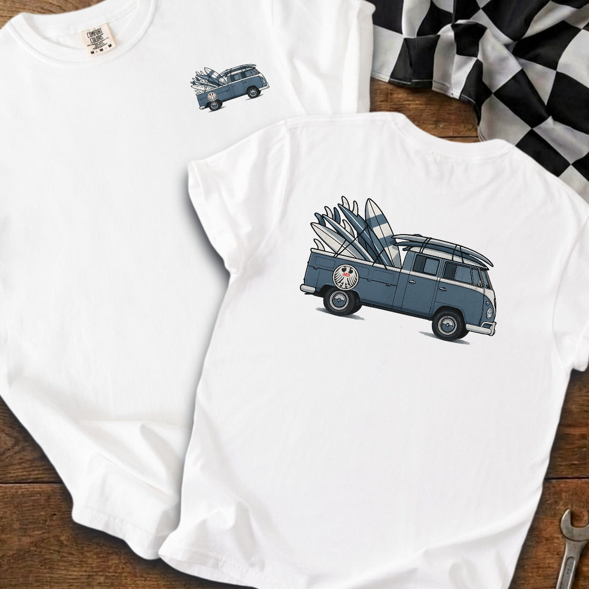 White | Left Chest + Back