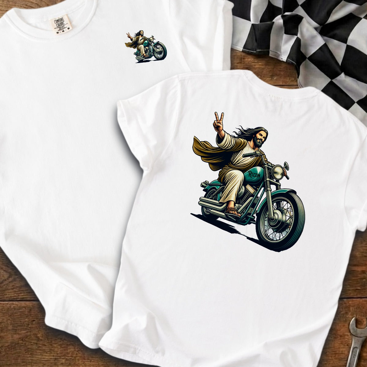 White | Left Chest + Back