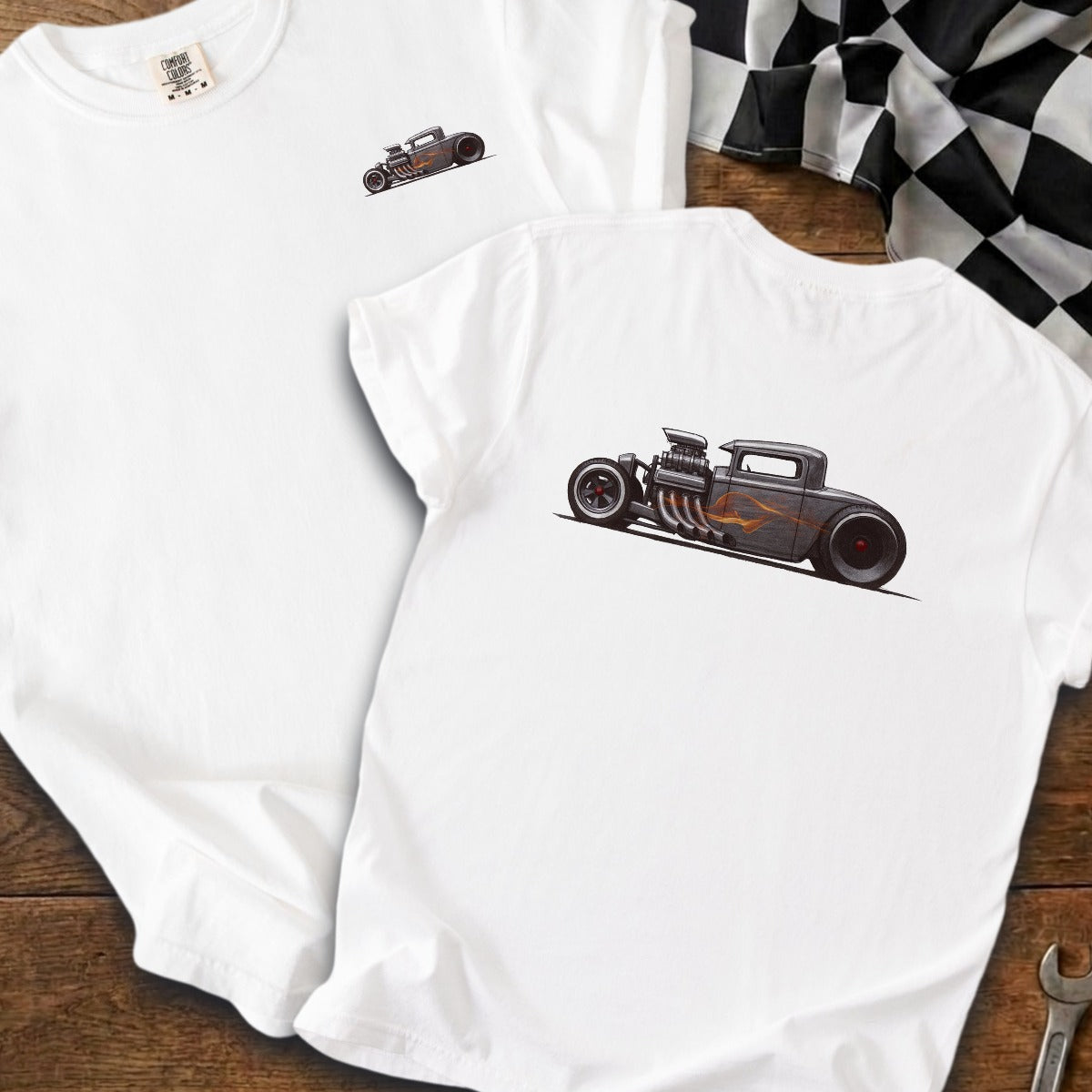 White | Left Chest + Back
