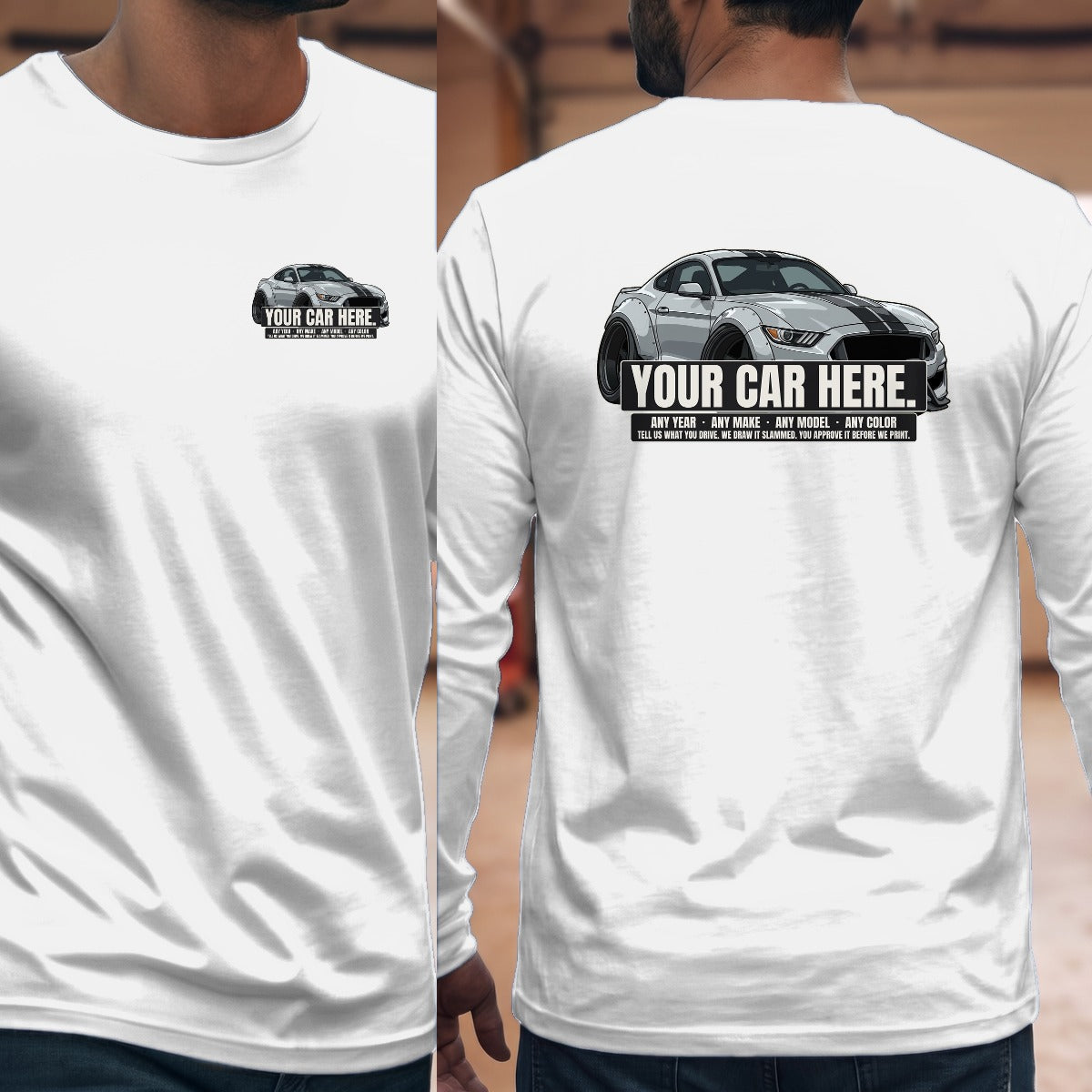 White | Left Chest + Back
