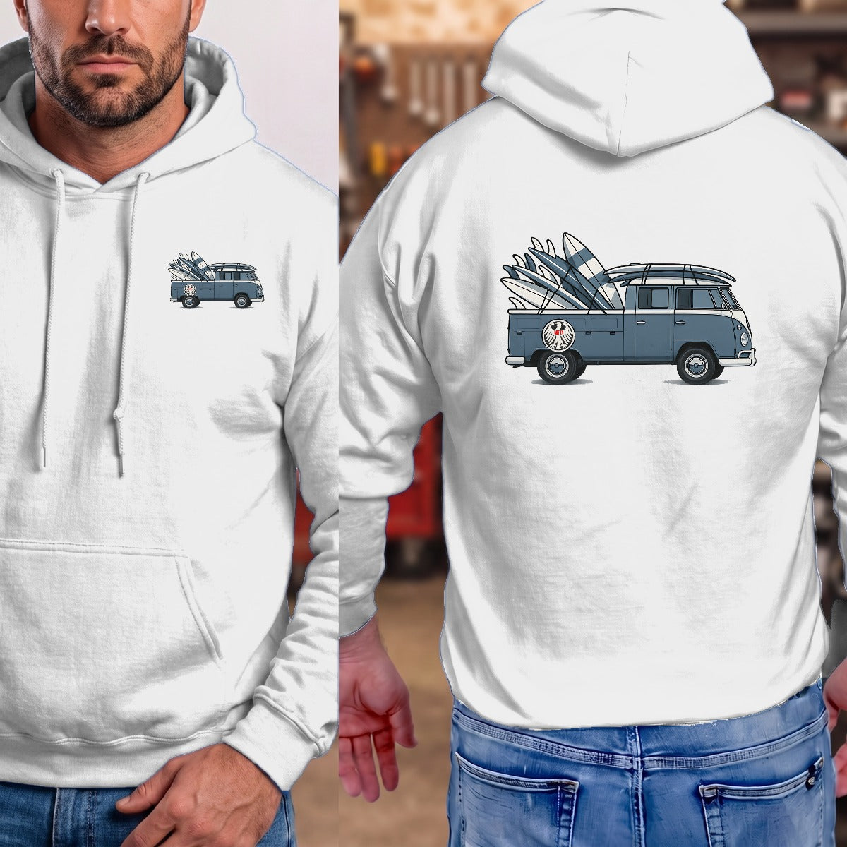 White | Left Chest + Back