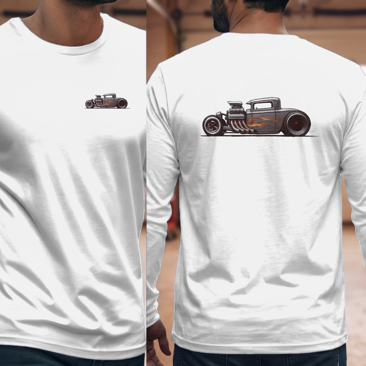 White | Left Chest + Back