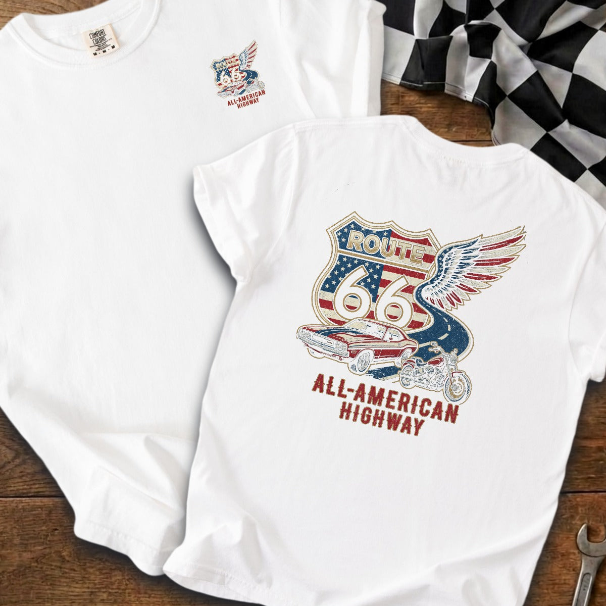 White | Left Chest + Back