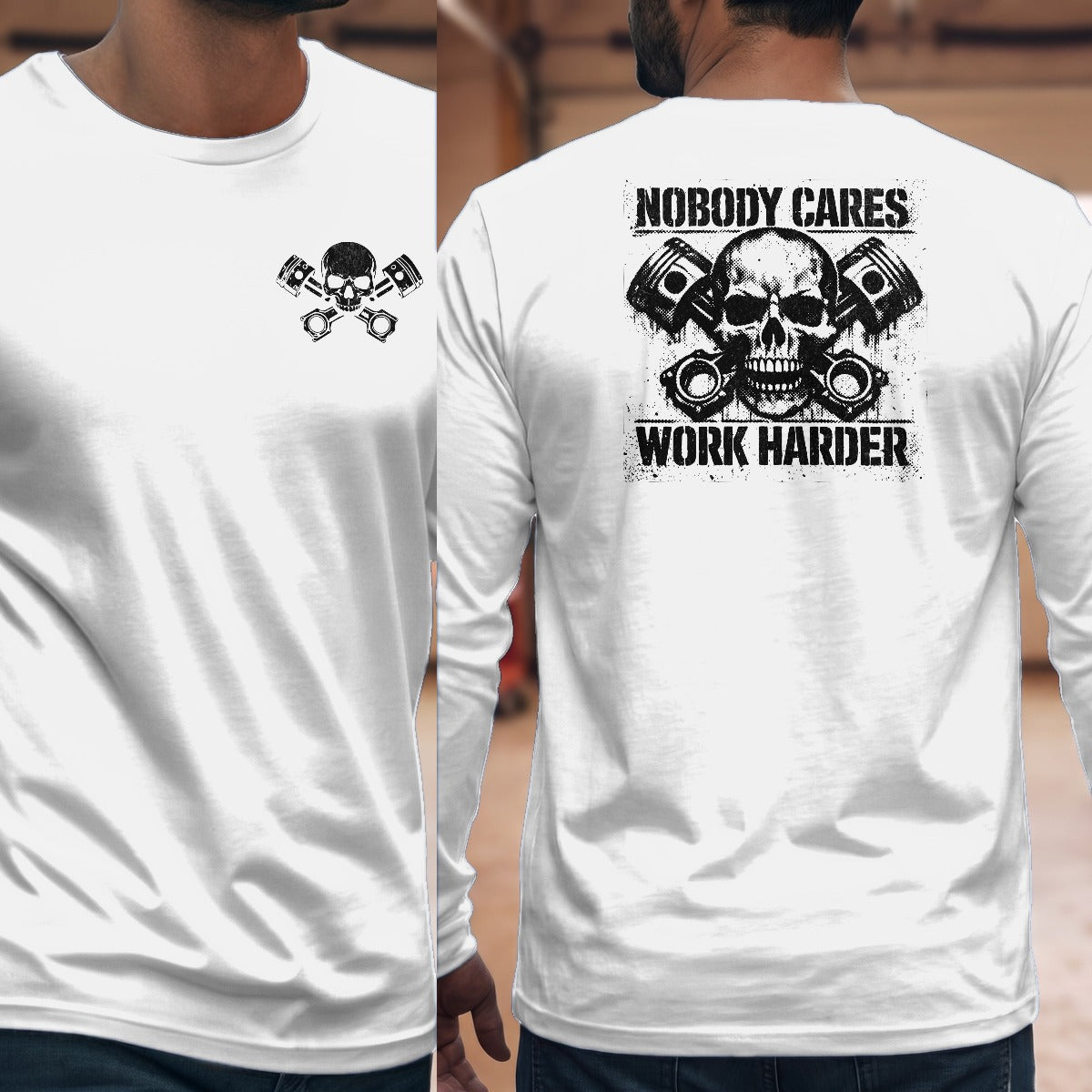 White | Left Chest + Back