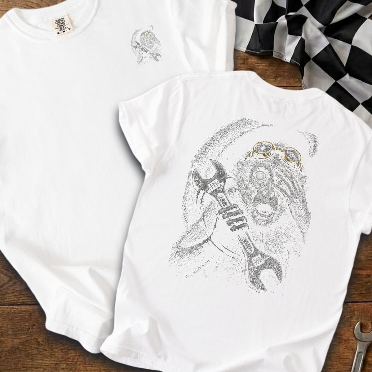 White | Left Chest + Back