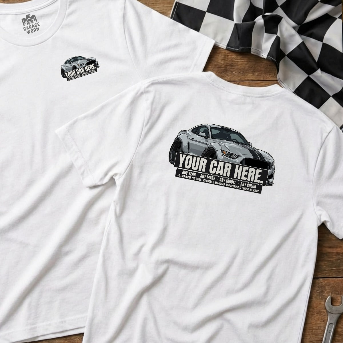White | Left Chest + Back