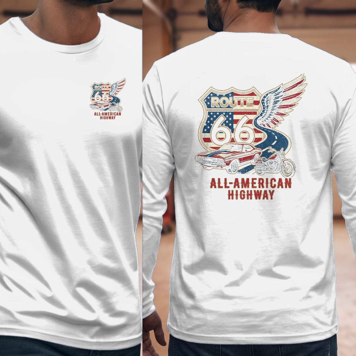 White | Left Chest + Back