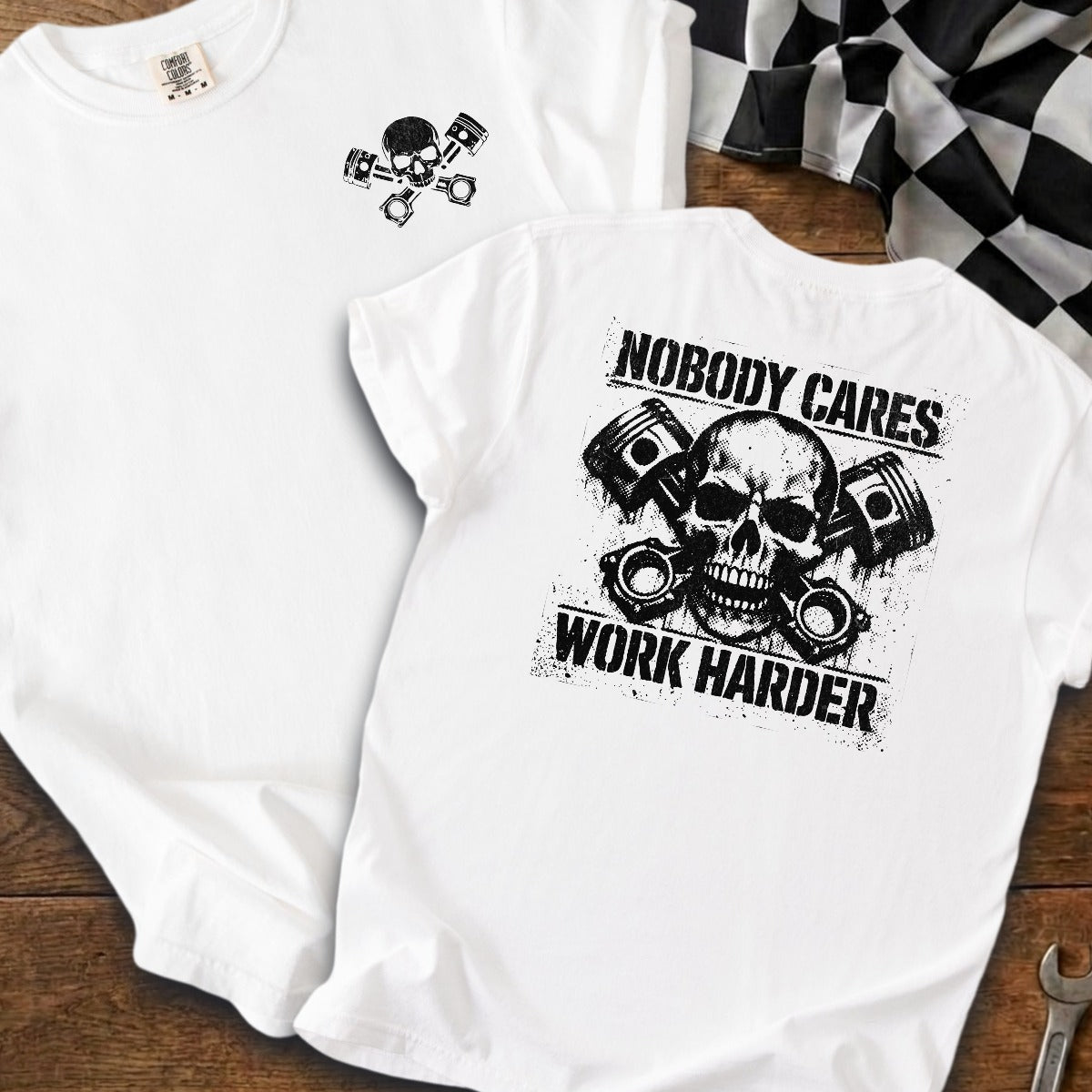 White | Left Chest + Back