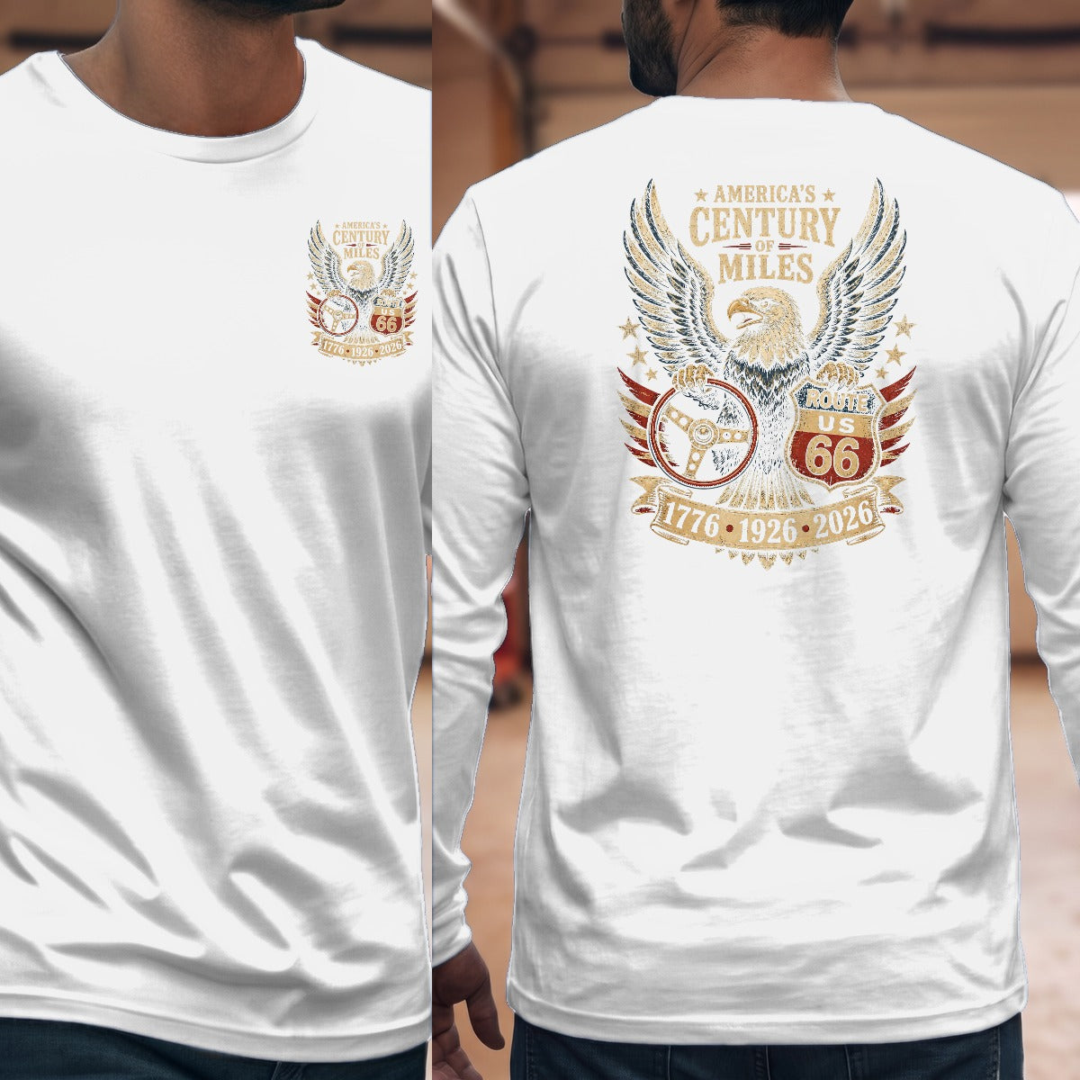 White | Left Chest + Back