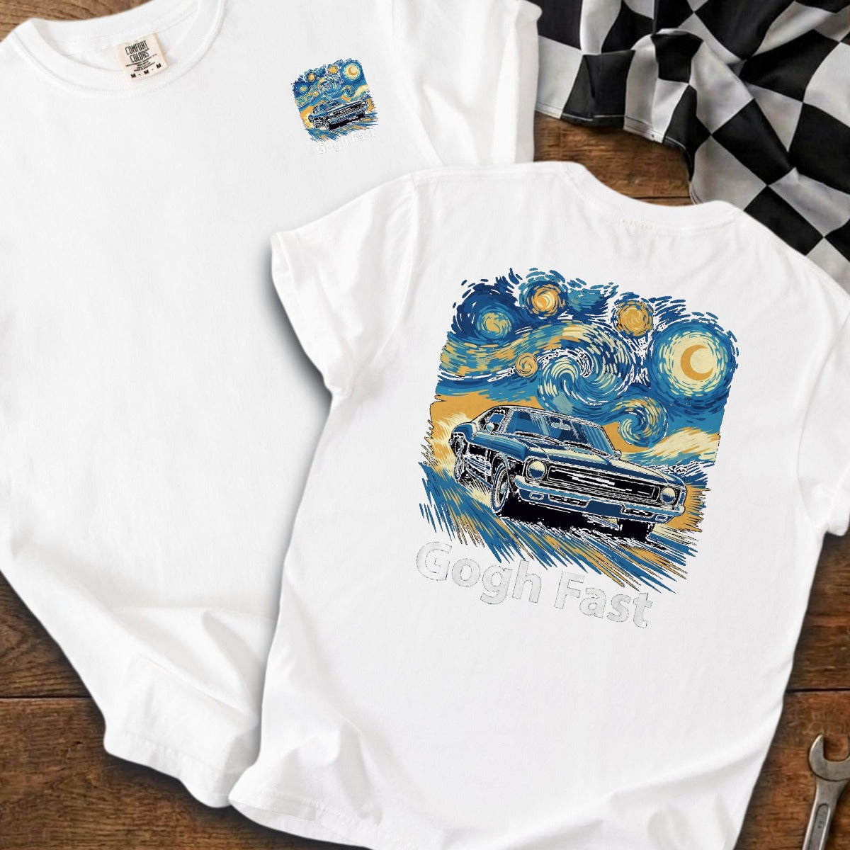 White | Left Chest + Back