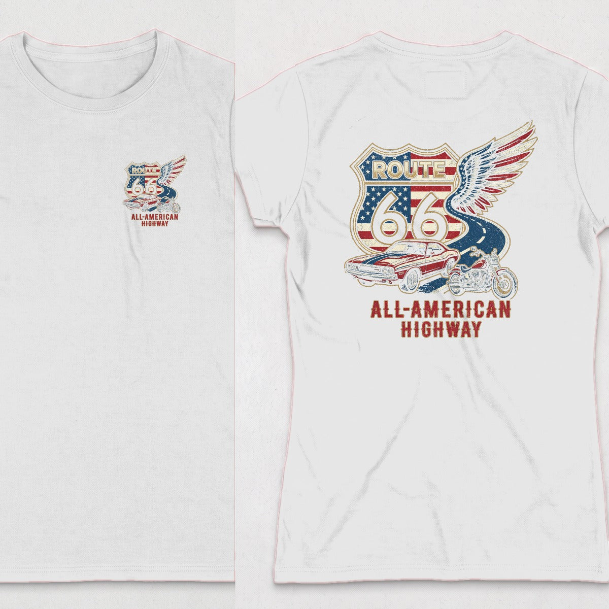 White | Left Chest + Back