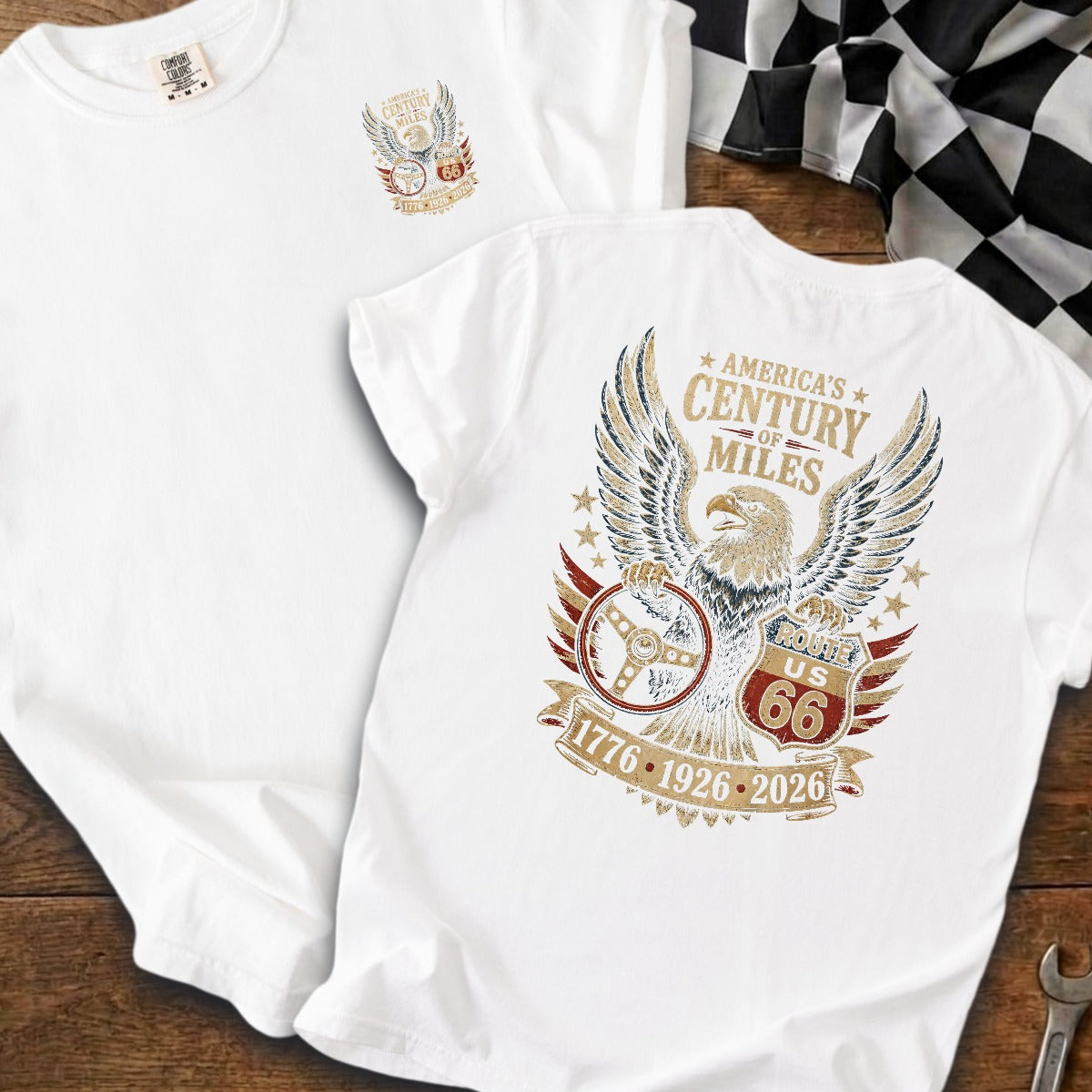 White | Left Chest + Back