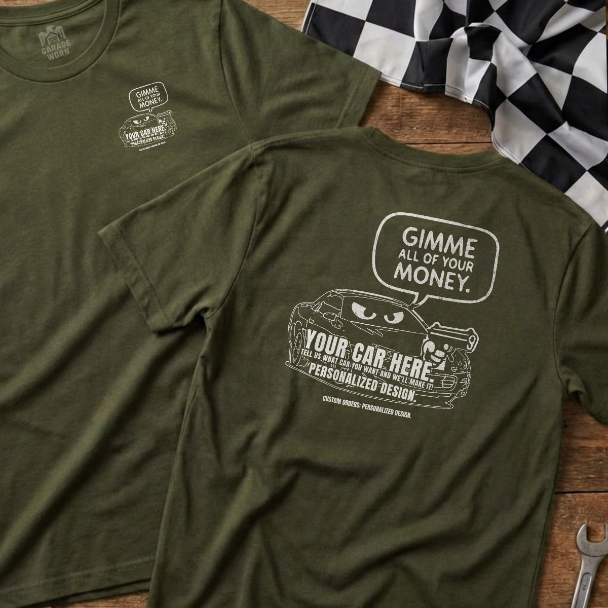 Military Green | Left Chest + Back